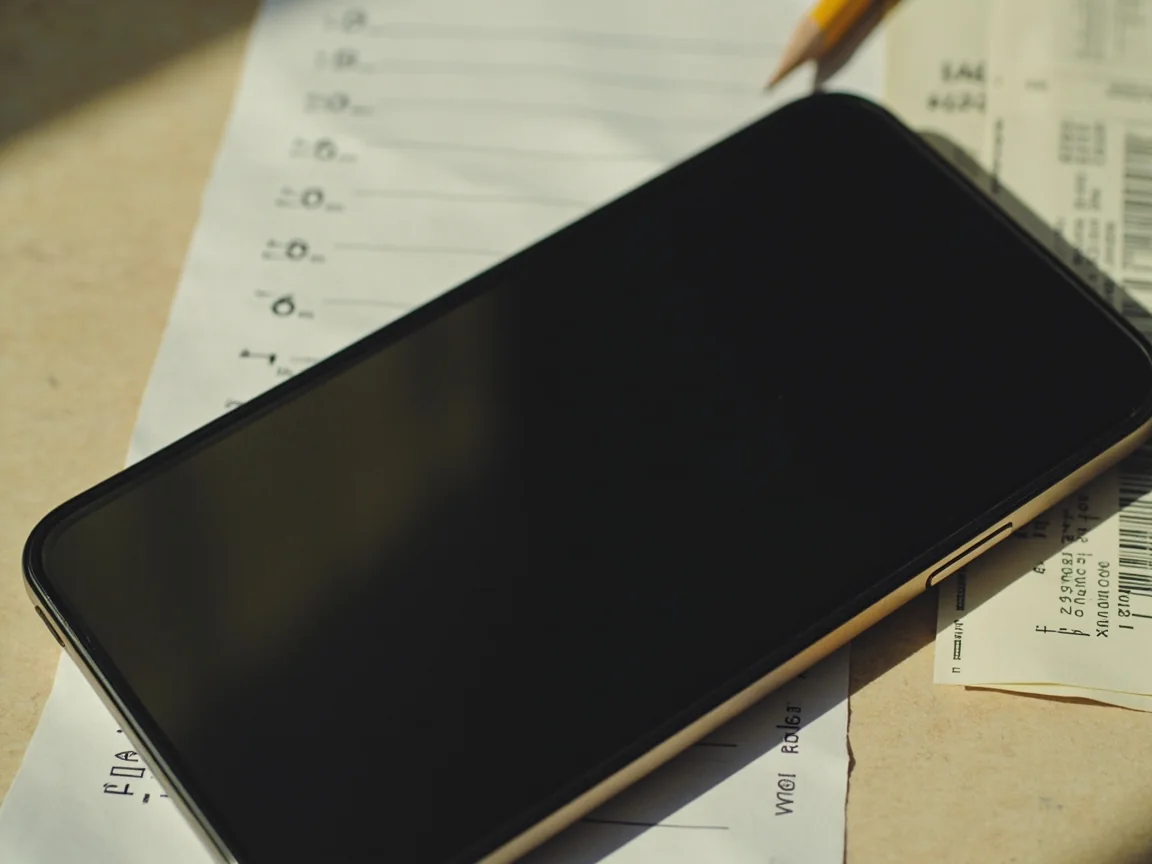An adult reviewing blank support evidence pages on a clean desk