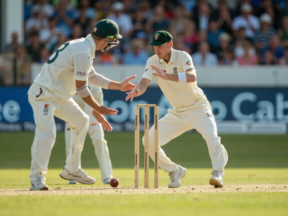 An unbranded wicketkeeper completing a clean stumping with bails in motion